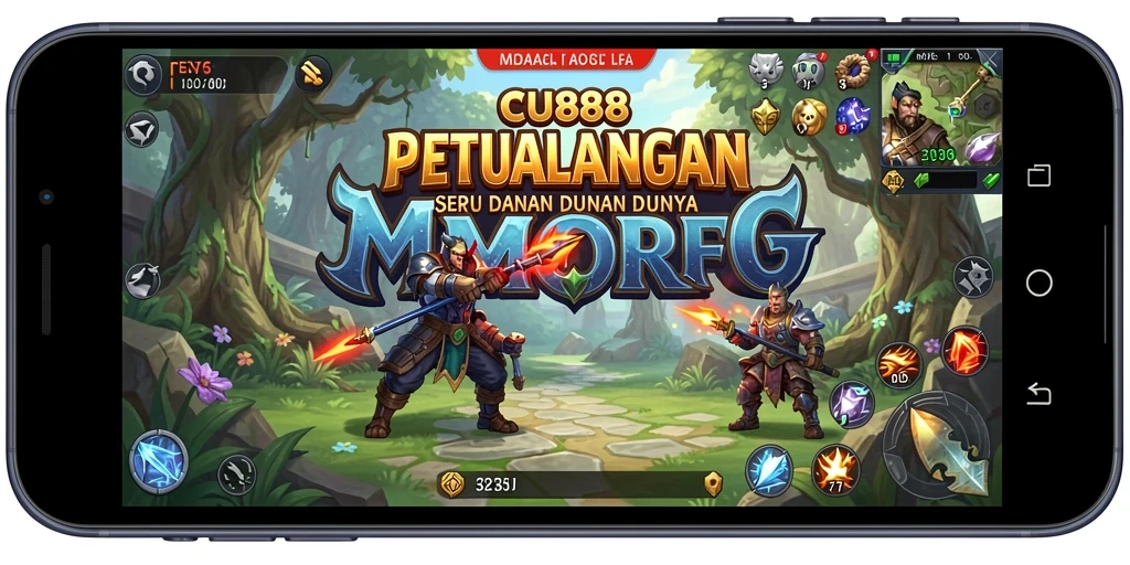 Tampilan gameplay seru dari CU888 dalam dunia MMORPG yang luas.