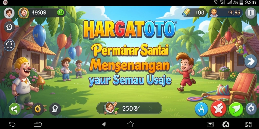 Tampilan menarik HARGATOTO saat gameplay dengan interaksi sosial.