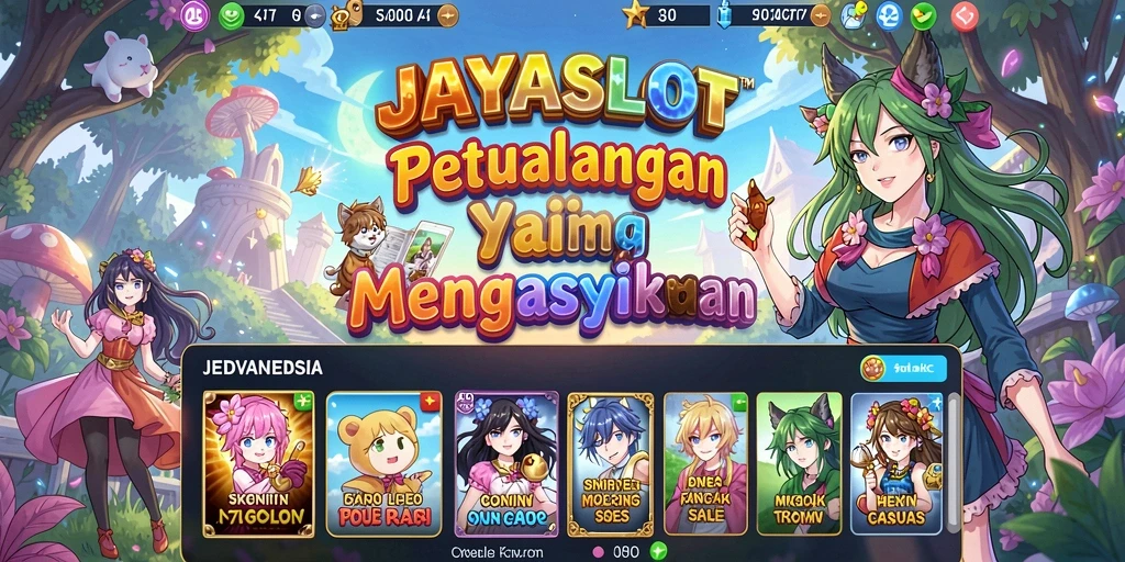 Tampilan gameplay menarik dari JAYASLOT dengan karakter anime yang dinamis.