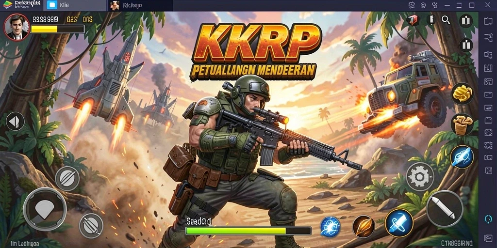 Screenshot gameplay KKRP yang menampilkan aksi seru dan grafis berkualitas tinggi.