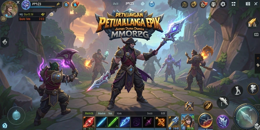 Tampilan gameplay seru dan menegangkan di PP123 sebagai MMORPG.