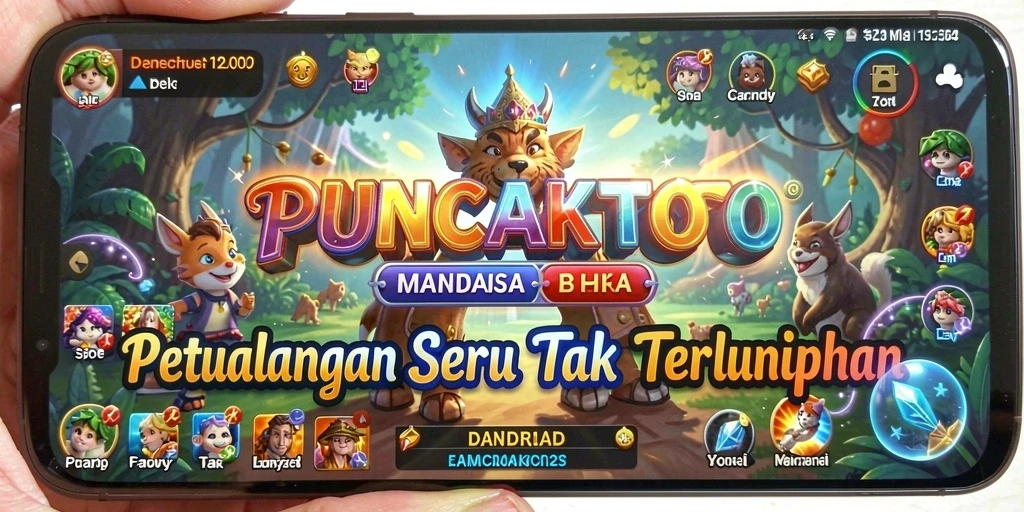 Tangkapan layar PUNCAKTOTO menampilkan aksi seru dalam petualangan yang menantang.