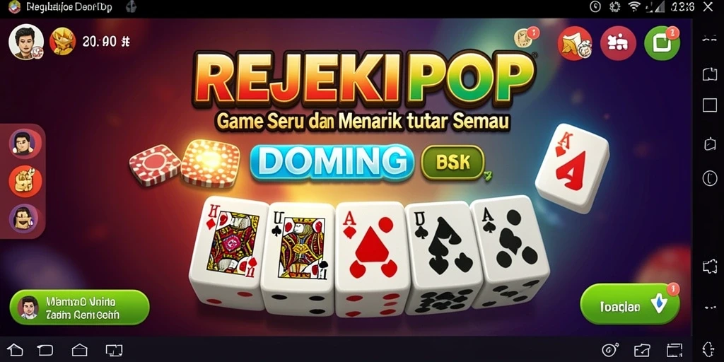 Tampilan menarik gameplay Domino di REJEKIPOP.