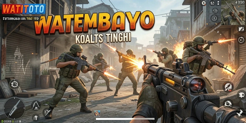 Tangkapan layar mendemonstrasikan aksi tempur penuh adrenalin di WATITOTO.